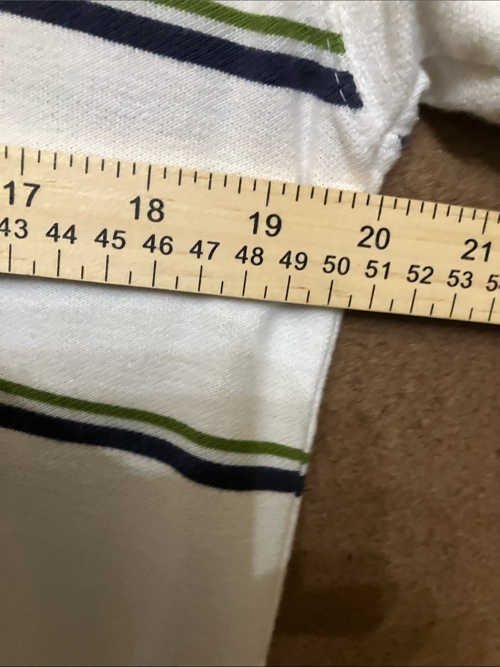 Wrangler White Polo with Navy and Green Stripes - Picture 4 of 8